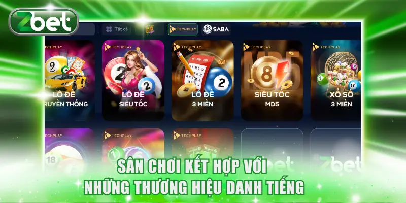 Sân chơi kết hợp với những thương hiệu danh tiếng