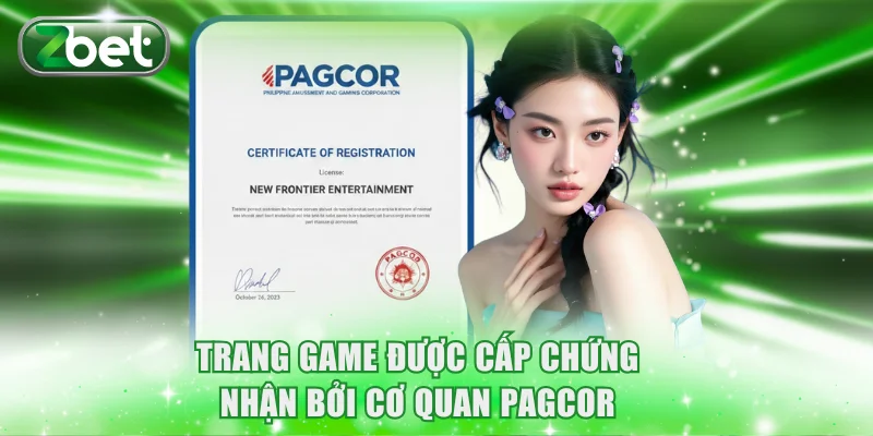 Trang game được cấp chứng nhận hoạt động bởi cơ quan PAGCOR